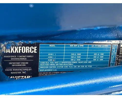 2015 International MAXXFORCE 7 Engine Assembly