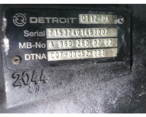 2015 DETROIT DT12-DA (1ST GEN DIRECT) TRANSMISSION ASSEMBLY